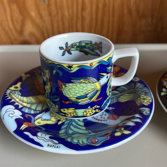 Bopla Switzerland Original porcelain Espresso Cup And Saucer Set HTF Evolution - Picture 2 of 13